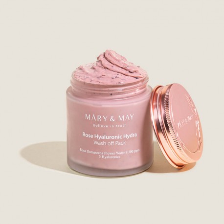 Mary&amp;May Rose Hyaluronic Hydra Clow Wash off Pack