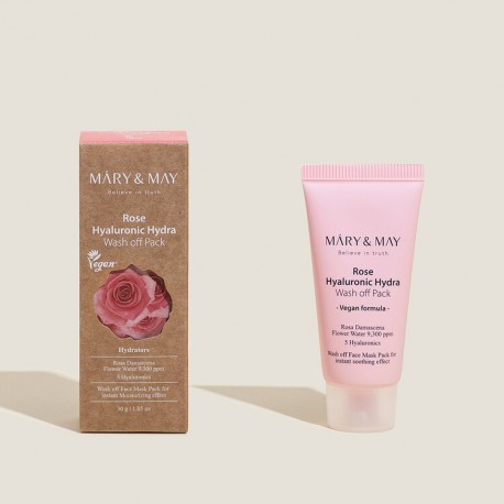 Mary&amp;May Rose Hyaluronic Hydra Clow Wash off Pack