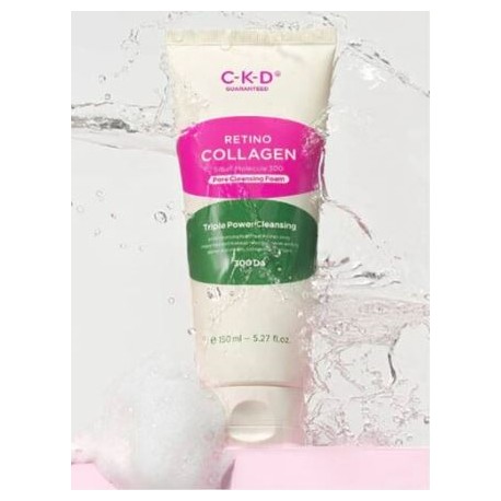 Пенка для лица очищающая CKD Retino collagen small molecule 300 pore cleansing foam