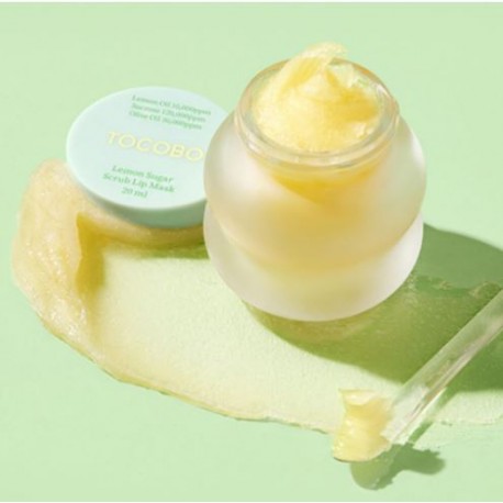 Несмываемая сахарная маска-скраб для губ Tocobo Lemon Sugar Scrub Lip Mask