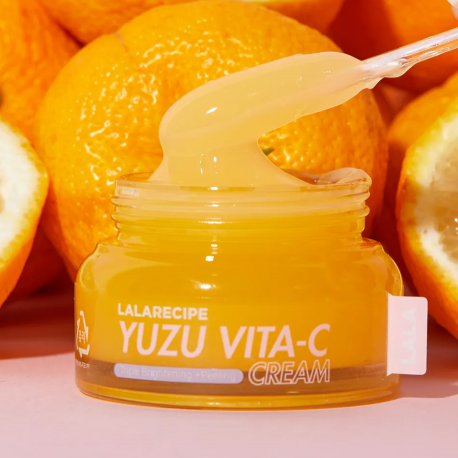 Осветляющий крем для лица Lalarecipe Yuzu Vita C Cream с поврежденной упаковкой