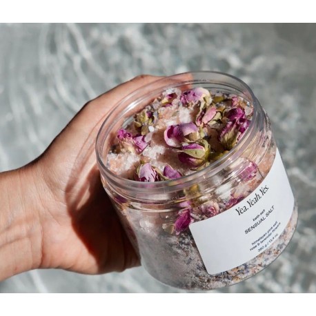 Соль для ванны SENSUAL SALT магниевая с цветками лаванды и чайной розы Yea.Yeah.Yes. SENSUAL SALT. BATH MEDITATION