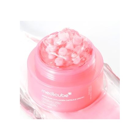 Укрепляющий капсульный крем с ПДРН и пептидами medicube PDRN Pink Collagen Capsule Cream