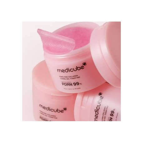 Гелевые тонер-пэды с ПДРН и коллагеном Medicube PDRN Pink Collagen Toning Gel Toner Pad