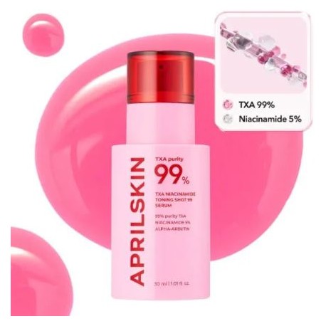 Сыворотка для лица осветляющая APRILSKIN TXA NIACINAMIDE TONING SHOT 99 SERUM 30ml