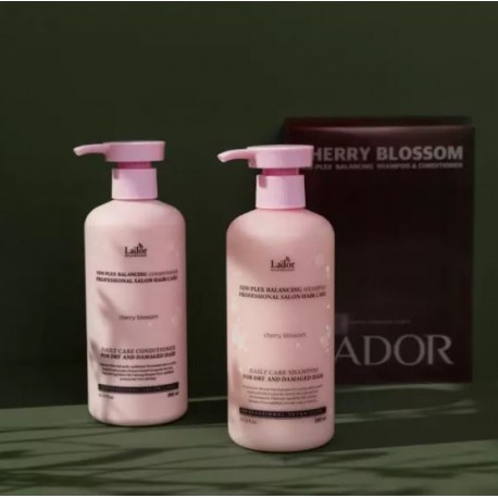 Шампунь и кондиционер для сухих и поврежденных волос Lador New-Plex Balancing Cherry Blossom 2 Set