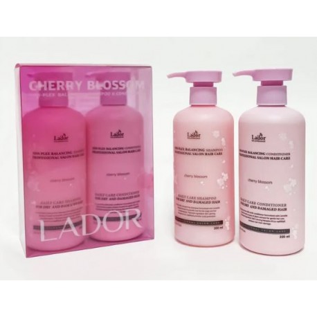 Шампунь и кондиционер для сухих и поврежденных волос Lador New-Plex Balancing Cherry Blossom 2 Set