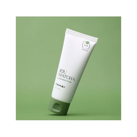 Слабокислотная пенка для умывания с чаем матча TRIMAY Jeju Matcha Low pH Cleansing Foam