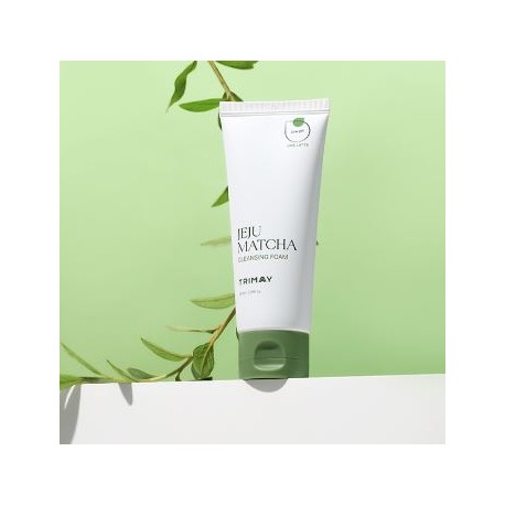 Слабокислотная пенка для умывания с чаем матча TRIMAY Jeju Matcha Low pH Cleansing Foam