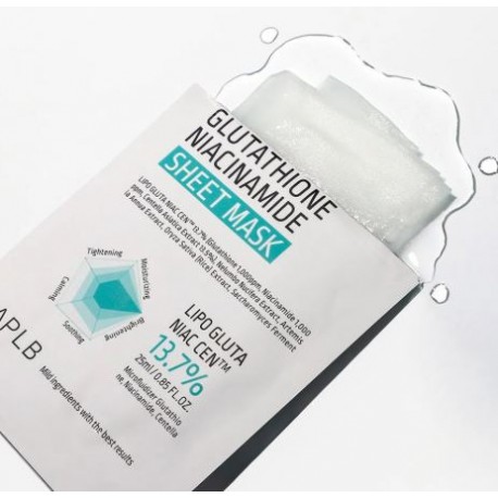 Маска с глутатионом и ниацинамидом APLB GLUTATHIONE NIACINAMIDE SHEET MASK