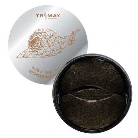Питательные патчи для век с муцином черной улитки и золотом Trimay Black Snail Gold Nutrition Eye Patch