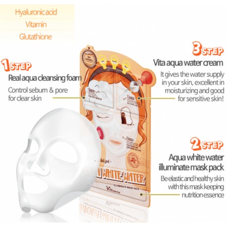 Elizavecca Aqua White Water Illuminate Mask Pack