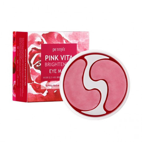 Осветляющие патчи Petitfee Pink Vita Brightening Eye Mask