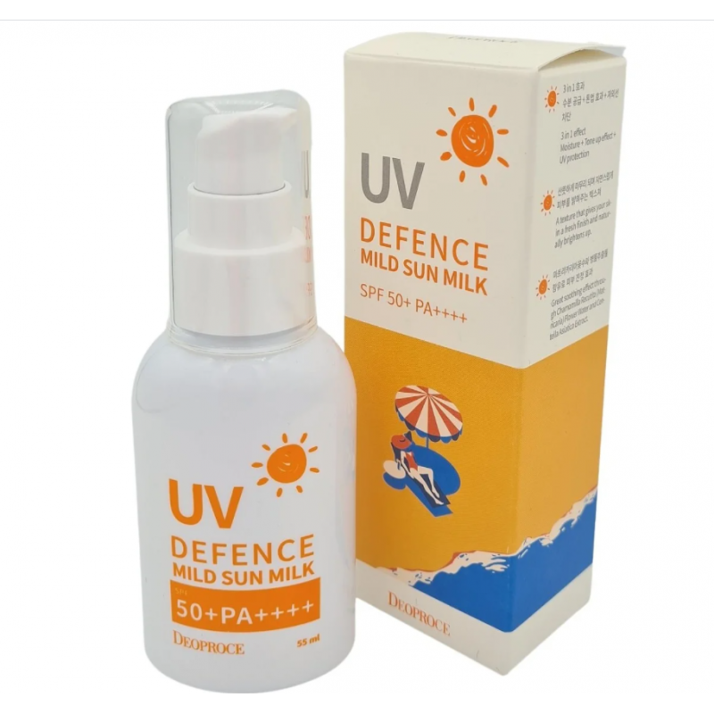 Солнцезащитное молочко Deoproce UV Deference mild sun milk SPF 50+PA ...
